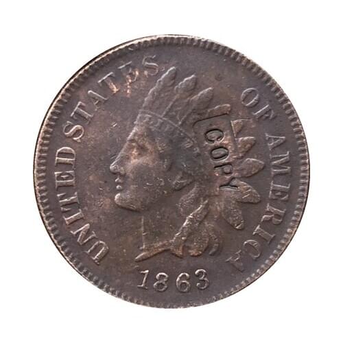 1863 Indian head cents coin copy