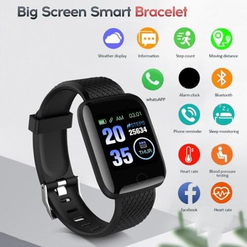 2PCS D13 Smart Watch 1116PLUS Sport Watch Women Men Kid Heart Rate Blood Pressure 116Plus Waterproof Sport Smartwatch D20 Y68PRO