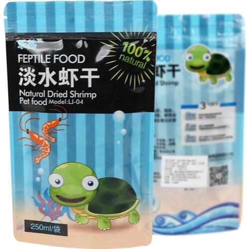 250ml/bag Shrimp Dry Feed Water Turtle Brazilian Tortoise Turtles Food Calcium Supplement Fish Tank Freshwater Dried Shrimps
