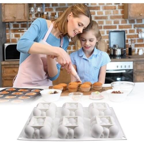 6 Grids Cloud Shape Mold DIY 3D Silicone Cake Mousse Non Stick Baking Pastry Jelly Maker Kitchen Gadget for Dessert