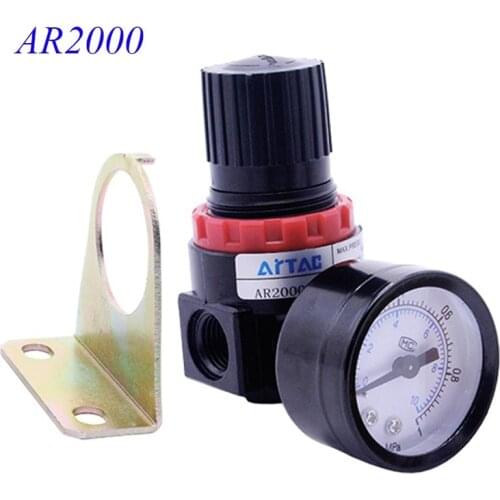 AR2000 1/4" Pneumatic Air Compressor Pressure Regulator Reduction Valve