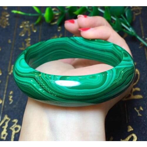 Natural malachite bracelet Unique beautiful surface smooth flawless inner diameter 57 width 17 Thick 8