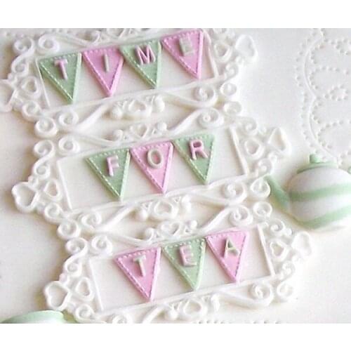 Bunting Alphabet Upper Case Designer Mat Mould cake decorating tools chocolate gumpaste mold confectionery