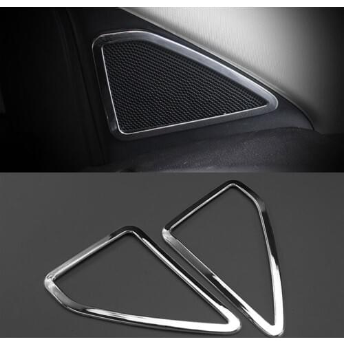 For Ford Escape Kuga 2013 2014 2015 2016 2017 2018 Accessories ABS Chrome A-Pillar Door Stereo Speaker Cover Trim Car Styling