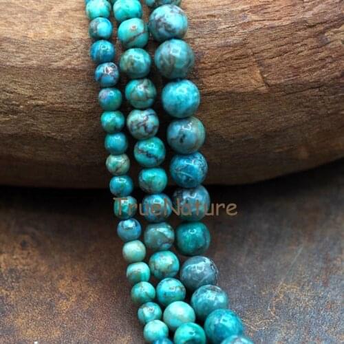 Smooth South African Turquoises Loose Bead Round Turquoises Beads For Jewelry Making In 6-10 mm BE7442