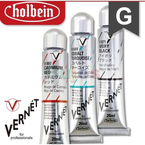 Holbein Vernet high grade oil paint 20ml G grade, oil painting masters favorite, suitable for artists painting,JP (Origin)