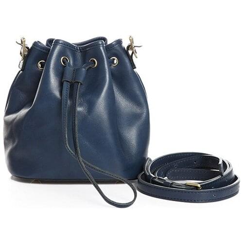 2020 Genuine leather handmade small bucket bag crossbody bags high quality