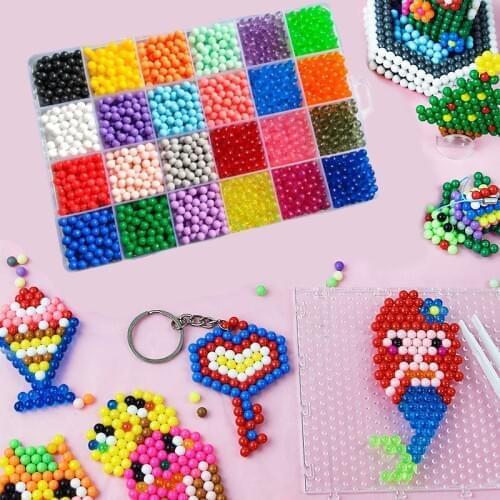 Water Spray Magic qua Hand Making 3D Puzzle beadbond DIY beads Kit Ball Toys For Children Educational Game Beads Juguetes