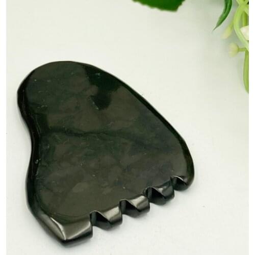 Wholesale 1pcs Natural Shungite Scraping board,Stone Massager,Healing Chakra Balancing,48x62mm