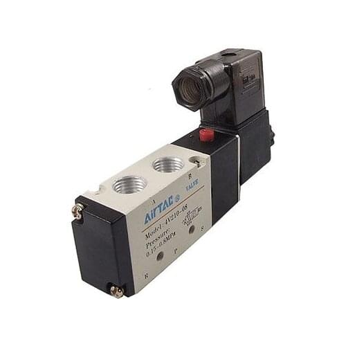 Single Coil 2 Position 5 Way Pneumatic Solenoid Valve 220V AC Ghxeb