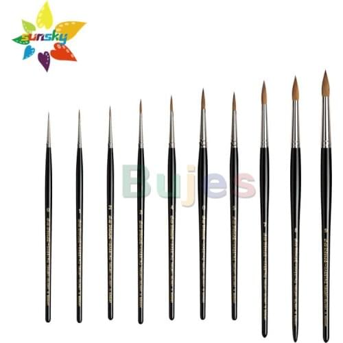 Original Germany da vinci MAESTRO V10 Handmade Collinski red mink hair Round head watercolor brush pen No.10/0-9 art supplies