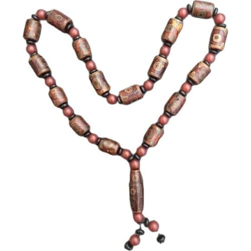 Natural Tibet old beads Onyx stone Bracelet Chain Necklace