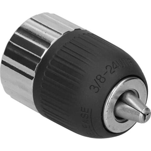 Drill Chuck Small Hole Threaded Hand-Tight Connector Semi-Metal 2-13mm 3/8-24UNF Threaded Drill Chuck