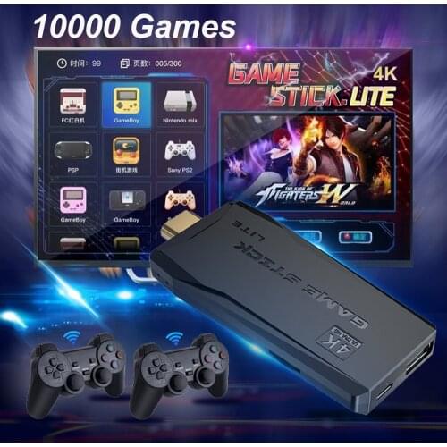 Dropshipping Wireless Video Game Console 4K HD Display on TV Projector Monitor Classic Retro 10000 Game Double Controller Player