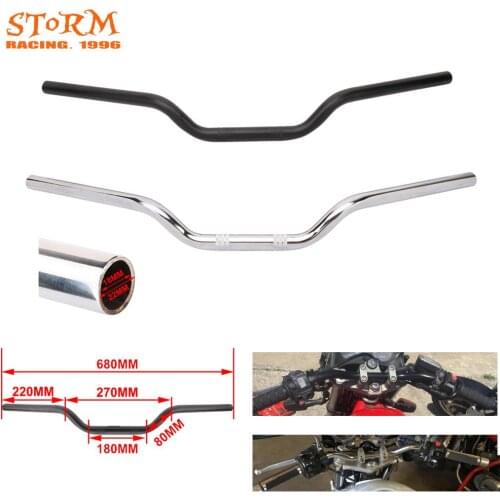 Motorcycle 22mm*680mm Black Chrome Retro Drag Handlebar Handle Bar Steering Wheel For Harley Honda Yamaha Sportster Iron 883