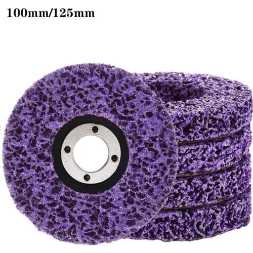 100/125mm Grinding Disc Paint Rust Removal Poly Strip Disc for Angle Grinder Abrasive Wheel 46 Grit Grinder Attachments 1/5pcs