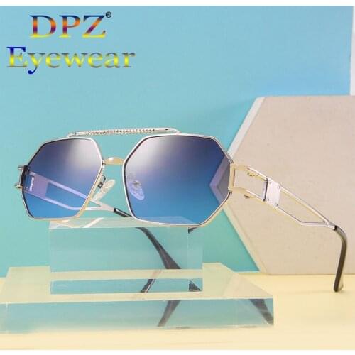 2021 Luxury Fashion Cool Metal SteamPunk Style Gradient Sunglasses Men Women Vintage Brand Design Sun Glasses Oculos De Sol