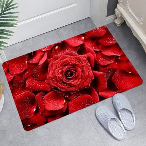 Modern Floral Pattern Kitchen Mat Home Thickened Sponge Kids Room Decor Mats Bathroom Bedroom Soft Floor Mat Anti Slip Doormats