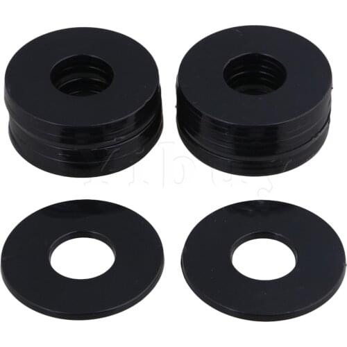 Yibuy Black Electric Guitar Round Shape Rhythm Treble Switch Pickup Selector Plate