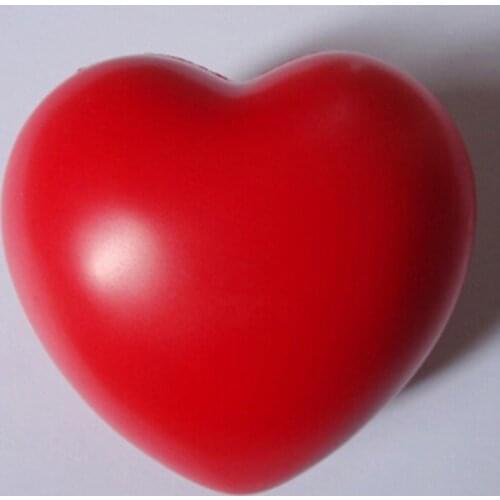 Funny 1Pcs Soft Foam Anti Stress Ball Toys Squeeze Heart Shaped Ball Stress Pressure Relief Relax Novelty Fun Gifts Vent Gag Toy
