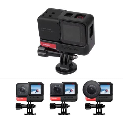 Protective Frame Case for Insta360 One R Camera Dustproof Lens Cap Wide Angle Lens 4K 1-inch Panorama Tripod Adapter Accessories