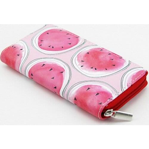 Women Printing Wallets PU Leather Zipper Design Phone Bag Zipper Clutch Card Slots Coin Purse Female Wallets Ladies Card Holder