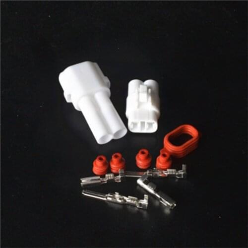 1SET/5SET 2P Waterproof Connector 2.0 series White for the Automobile Motocycle Harness plug