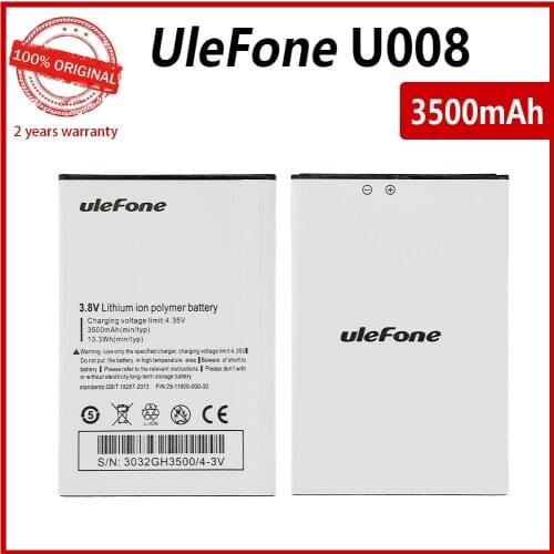 100% Original 3500mAh U008 Battery For U008 Pro 4G Smartphone 5.0inch MTK6737 Phone Batteries With Tracking Number