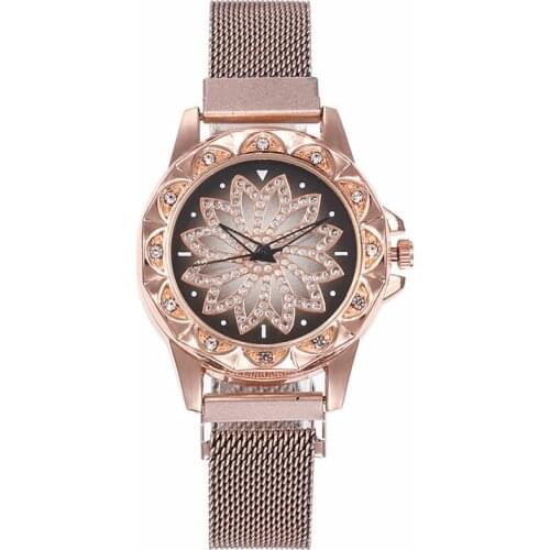 100pcs/pack Wholesale Starry Sky Watch Diamond Watches Ladies Casual Leather Band Quartz Wristwatch Female Clock zegarek damski