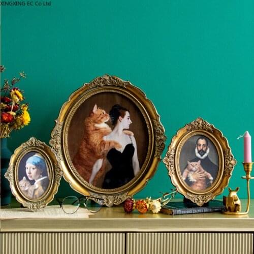 6 Inch 7 Inch 12 Inch Oval Combination Photo Frame Set Up Retro Nordic Living Room Wall Hanging Decoration Home Decoration