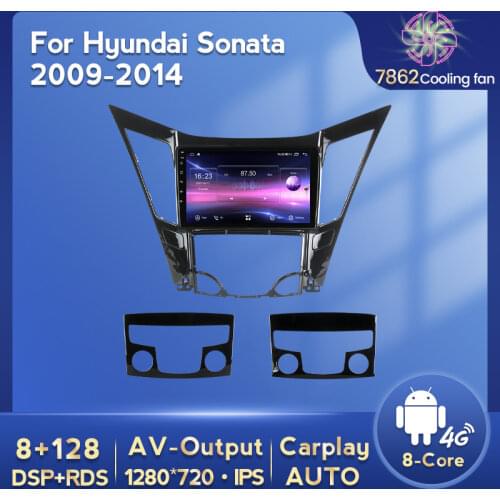 Octa Core 6GB+128GB Android 10.0 Car Radio Navigation GPS Player For Hyundai Sonata 6 YF 2009 - 2014 No 2 Din DVD QLED 1280*720