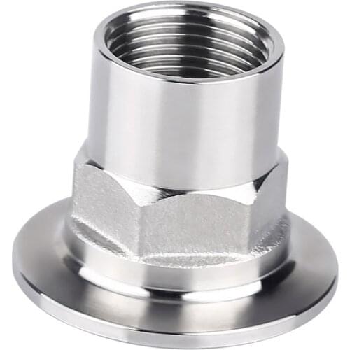 BSPT Female Threaded x1.5in. (OD 50.5MM) Tri Clamp Sanitary Stainless Steel 304 Adapter 1/2"/3/4"/1"