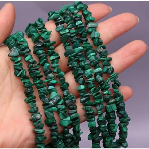 Natural Stone Beads Irregular Freeform Chips Gravel Malachite Bead for Jewelry Making Necklace Bracelet Gifts for Women 40cm