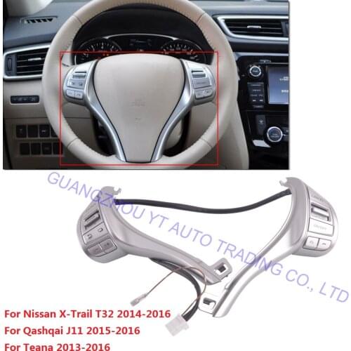 CAPQX For Nissan X-Trail 2014 2015 2016 For Qashqai 2015 2016 Control Switch Multifunction Steering Wheel Audio Button switch