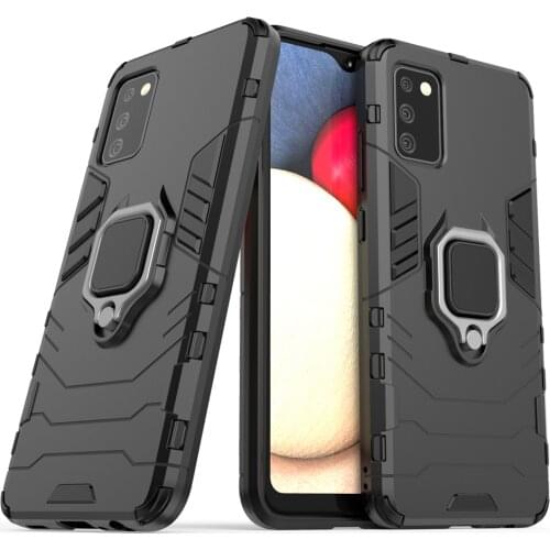For Samsung Galaxy A02s Case Cover for Samsung A02s Phone Case Finger Ring Shell Armor Protective Case For Samsung Galaxy A02s