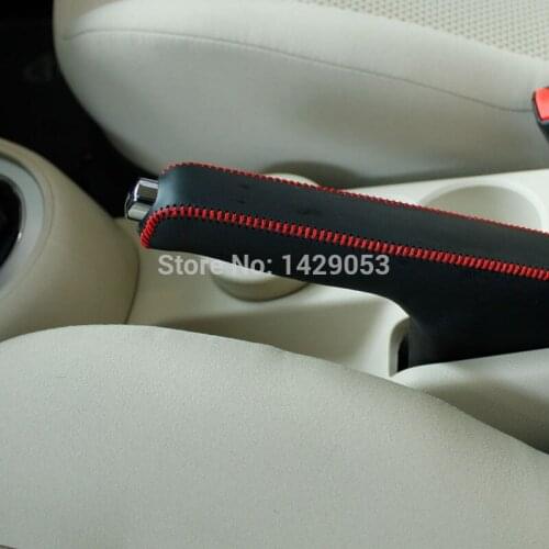 Case for Volkswagen Lavida handbrake cover DIY car styling Auto supplies Genuine leather handbrakes