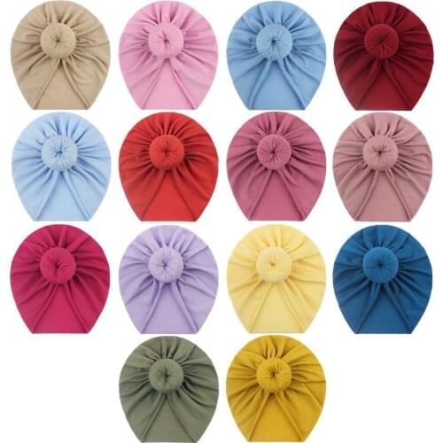 Baby Hat Soft Lovely Flower Bowknot Baby Girl Hats Toddler Turban Hair Band Bonnet Infant Cap Newborn Headwrap Hat Baby Hairband