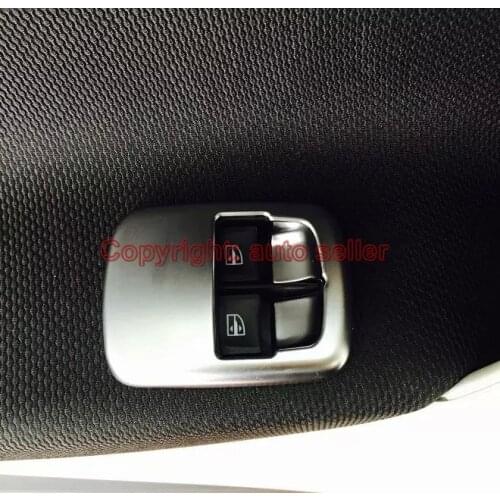 For Benz Smart Fortwo 2014-2017 ABS Pearl Chrome Interior Door Window Armrest Cover Buttons Switch Panel Trim Molding Garnish