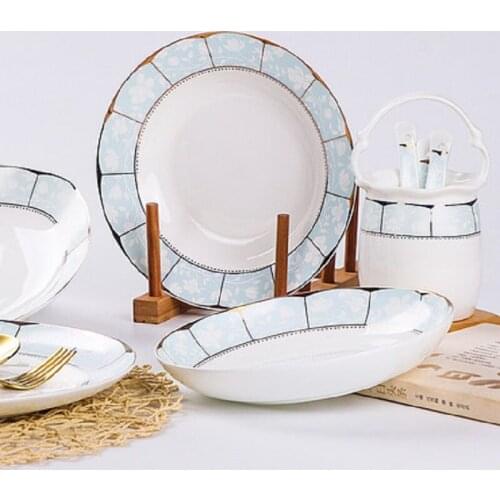 Guci Fish bone plate dish plate Jingde zhen household ceramic tableware style dishes Shuying