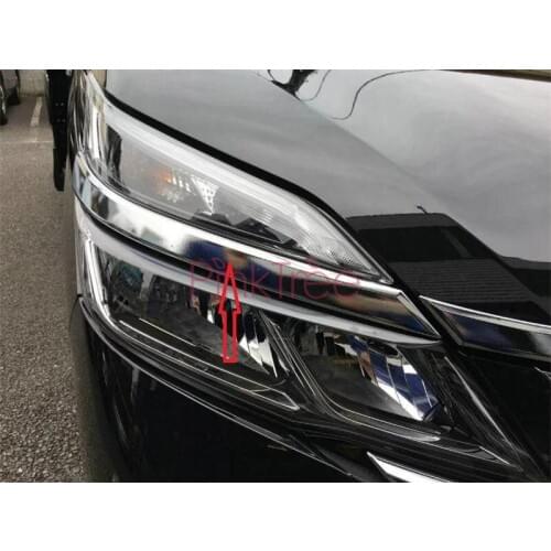 For NISSAN SERENA C27 2017 2018 2019 Chrome headlamp Lamp Strip Cover Trim Car Styling Accessories