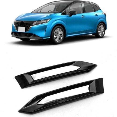 For Nissan Note E13 2020 2021 Chrome Exterior Auto Front Bumper Spoiler Side Air Outlet Decorative Strip Car Styling
