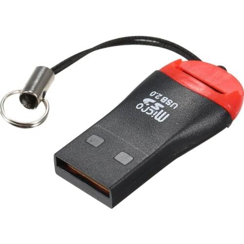 TF Card Reader USB 2.0 Mini Portable Light-weight Key-hole design Card Reader for Travel Outdoor Fashion Card Reader