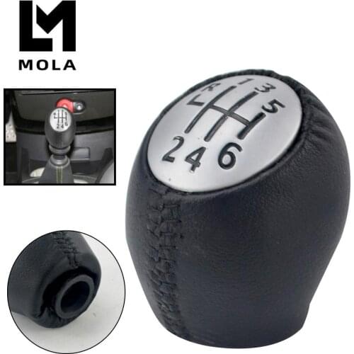 Leather 6 Speed Manual Car Gear Shift Knob Car Styling For Renault MEGANE SCENIC LAGUNA ESPACE MASTER For VAUXHAL For OPEL