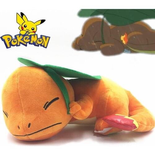 28cm Pokemon Sleep Position Kawaii Charmander Plush Doll Cute Pokémon Short Stuffed Cartoon Doll Model Figure Cool Girl Toy Gift