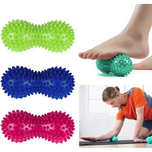 Peanut Shape Massage Ball PVC Muscle Relax Yoga Fitness Body Hand Foot Massager Stress Relief Fitness Ball
