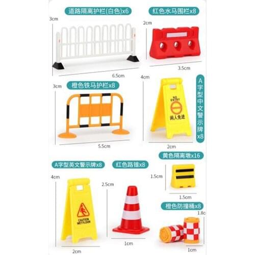 Mini Traffic Signs Road Light Block Car Toy Accessories Children Safety Kids Playmat Traffic Sign Toy For Kids Birthdays Gift