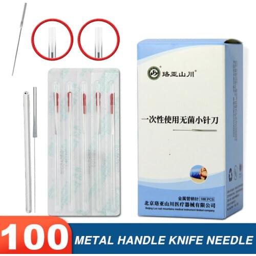 Minimally invasive Little Needle-scalpel Sterile Disposable Ultramicro Needle knife 100Pcs/box Aluminum handle Medical needle