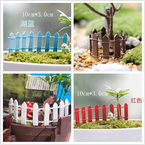 Multicolor Wood Fence Palisade Miniature Fairy Garden Home Houses Decoration Mini Craft Micro Landscaping Decor DIY Accessories