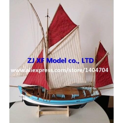 NIDALE model Classic France wooden sail boat scale 1/45 France tuna fishing fleet wooden Model kits
