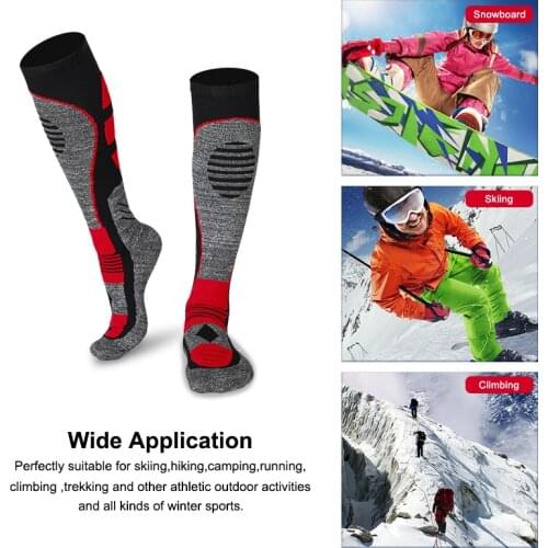 Men Winter Warm Thermal Ski Socks Sports Snowboard Socks Cycling Basketball Soccer Running Sock Hiking Tennis Leg Warmers Sock